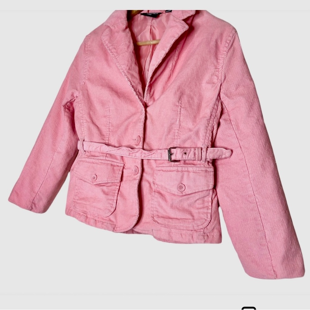 Steve & Barry's Pink Belted Corduroy Blazer